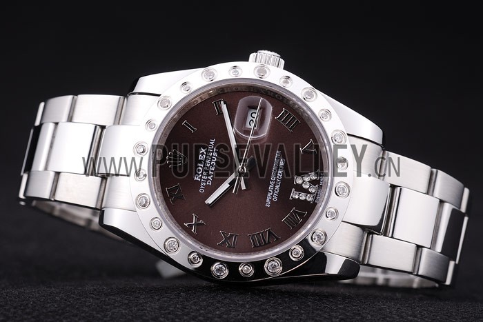 Rolex Datejust Diamond Bezel Brown Dial 7466