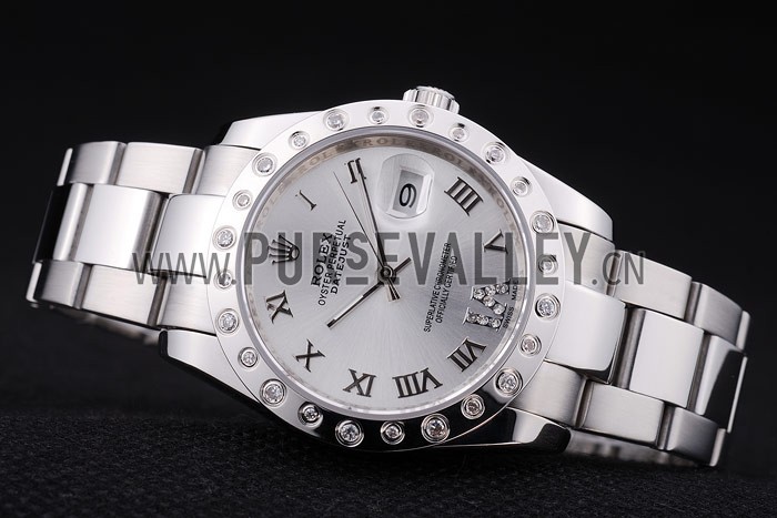 Rolex Datejust Diamond Bezel Silver Dial 7468