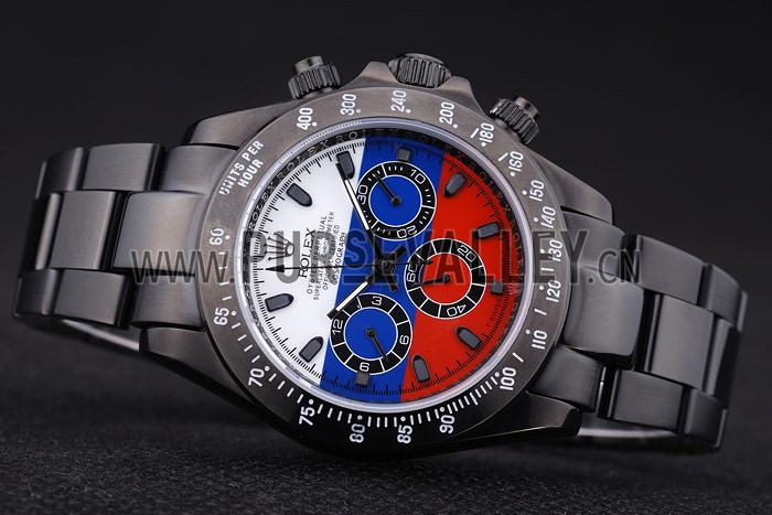 Rolex Cosmograph Daytona Black Bracelet Russian Flag Dial 7472