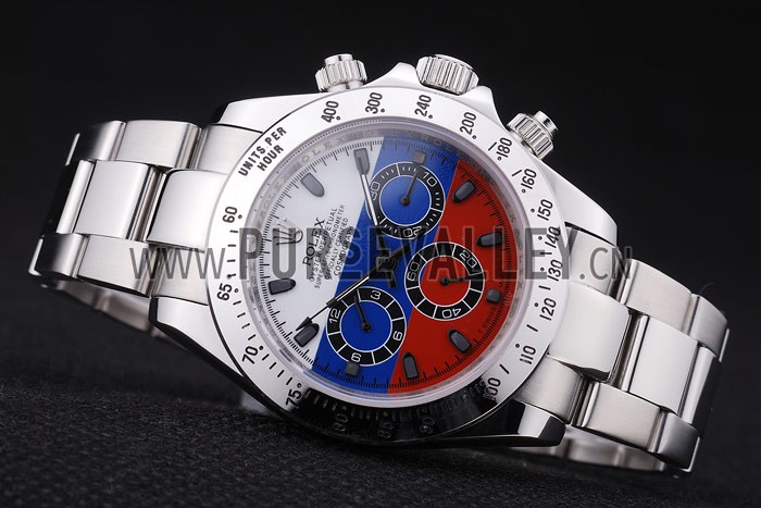 Rolex Cosmograph Daytona Silver Bracelet Russian Flag Dial 7473