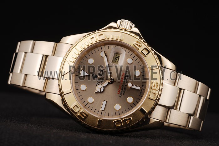 Rolex Yacht Master Gold Tachymeter Gold Dial 98232