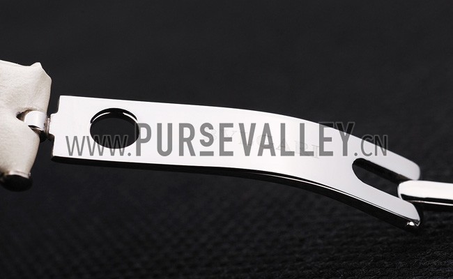 Bvlgari B.ZERO1 25mm White Dial Stainless Steel Case And Bezel Ivory Leather Bracelet