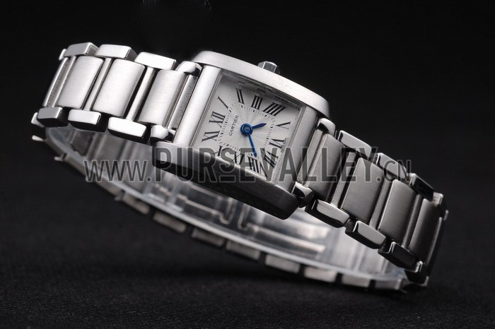 Cartier Tank Francaise 20mm White Dial Stainless Steel Case And Bracelet