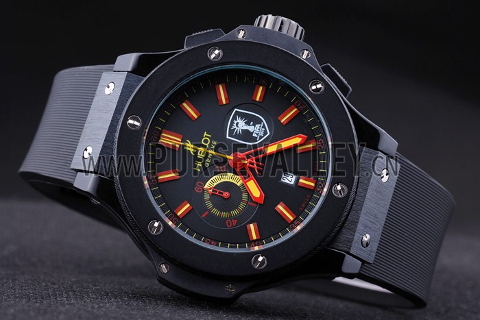Hublot Limited Edition Ayrton Senna Black Dial Watch Red Hands