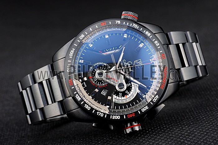 Tag Heuer Carrera Black Stainless Steel Case Black Dial 98243