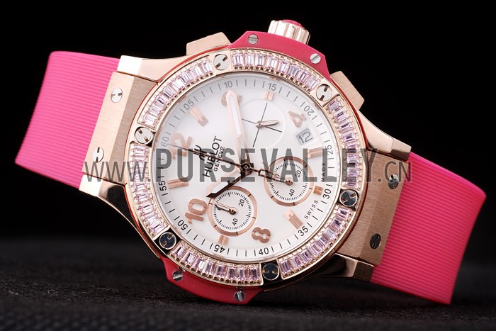 Hublot Big Bang Tutti Frutti Pink Strap Gold Dial