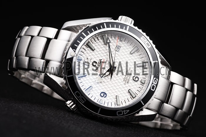 Omega Seamaster Planet Ocean Co-axial Black Case White Dial
