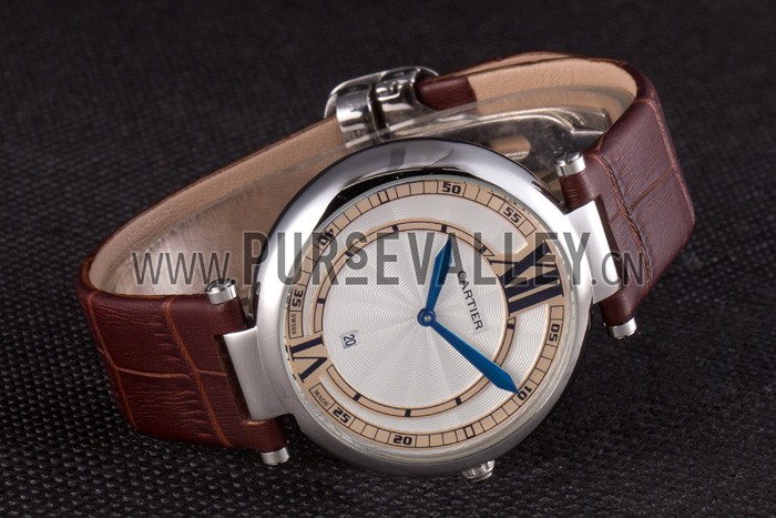 Cartier Ballon Bleu Brown Leather Strap 621448