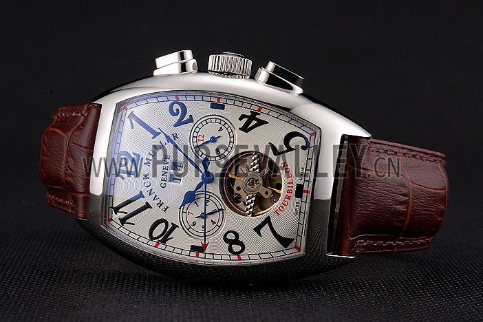 Franck Muller Casablanca White Dial Red Accent Number Tourbillon 41958
