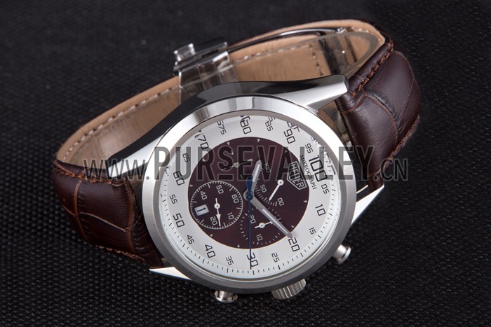 Tag Heuer Carrera Mikrograph Limited Edition Brown Leather Strap 7916