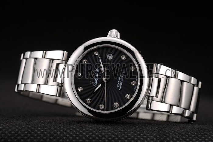Omega DeVille Ladymatic Stainless Steel Strap Black Dial
