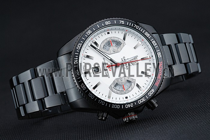 Tag Heuer Carrera Black Stainless Steel Case White Dial 98241