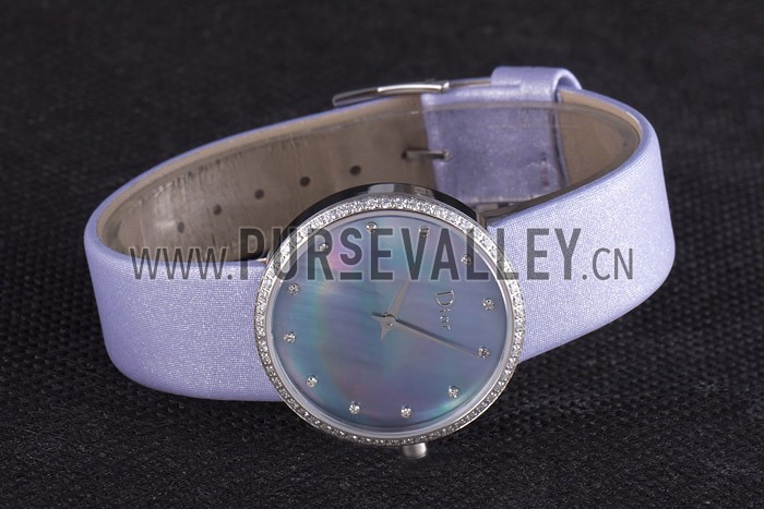 La D de Dior Lavender Rubber Strap with Lavender Dial 621509