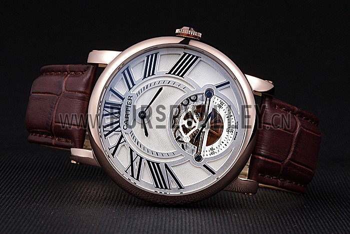 Cartier Rotonde Flying Tourbillon White Dial 621940