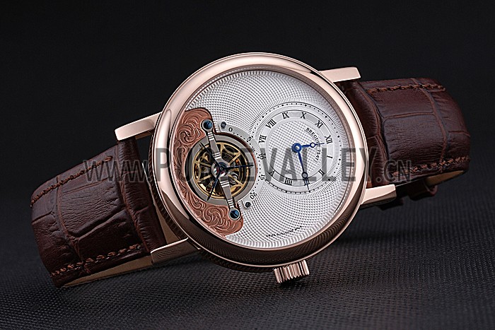 Breguet Classique Grande Complication Tourbillon Gold Case White Dial Brown Leather Strap 622209
