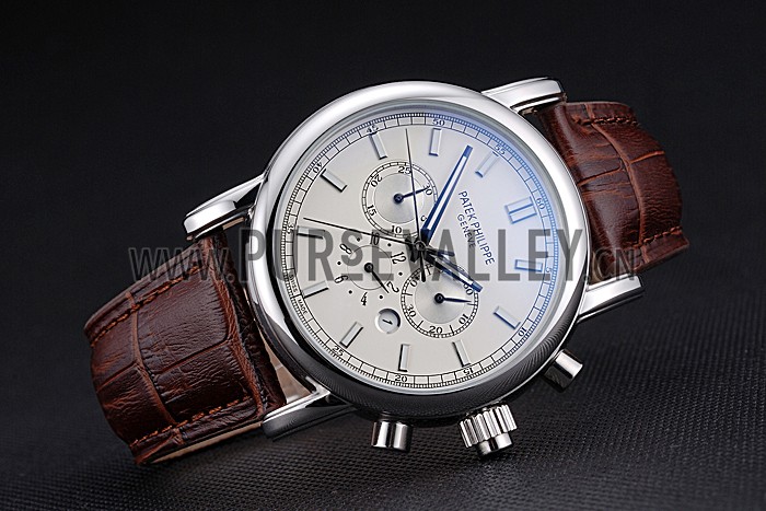 Patek Philippe Grand Complications Perpetual Calendar Stainless Steel Case White Dial Silver Chronograph 622264