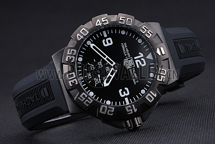 Tag Heuer Formula One Grande Date Black Dial Rubber Bracelet 622275