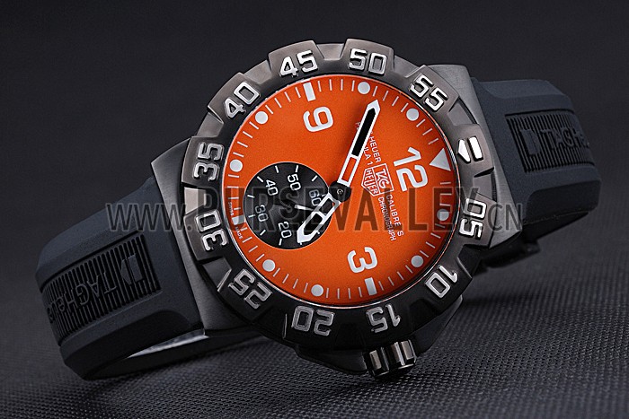 Tag Heuer Formula One Grande Date Orange Dial Rubber Bracelet 622278