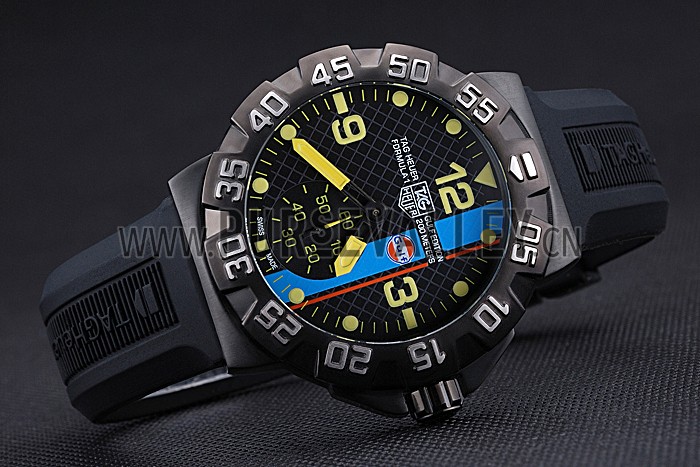 Tag Heuer Formula One Grande Date Black And Yellow Dial Rubber Bracelet 622280