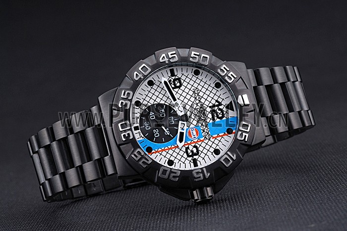 Tag Heuer Formula One Special Gulf Edition White And Blue Dial Ion Plated Steinless Steel Bracelet 622289
