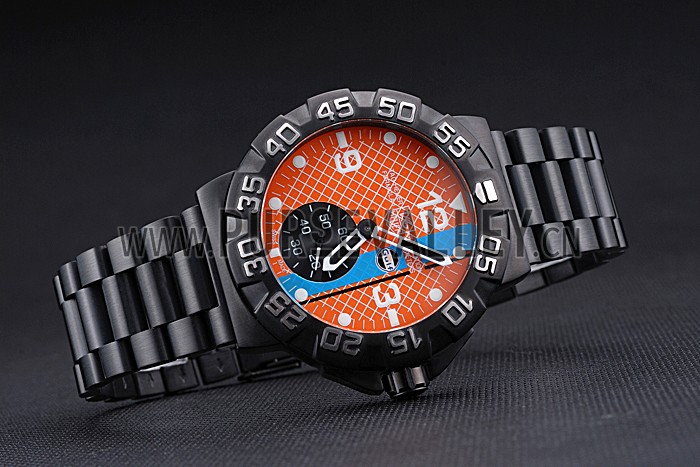 Tag Heuer Formula One Special Gulf Edition Orange And Blue Dial Ion Plated Steinless Steel Bracelet 622291