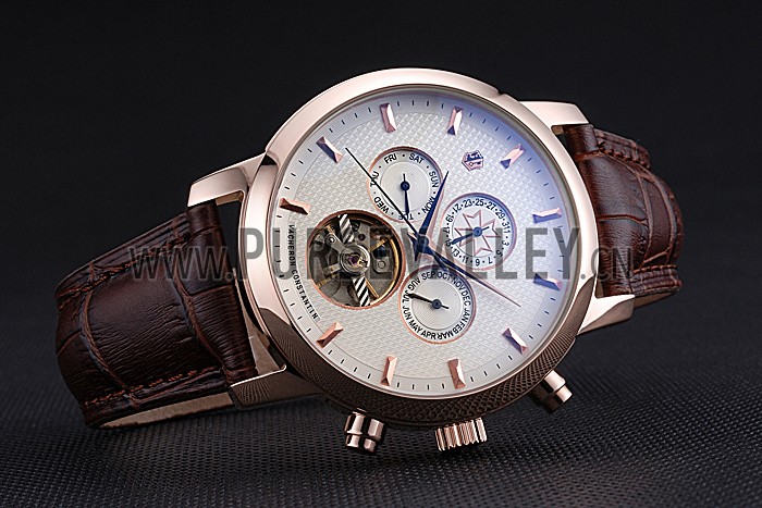 Vacheron Constantin Patrimony Traditionnelle Gold Case Brown Leather Strap 622303