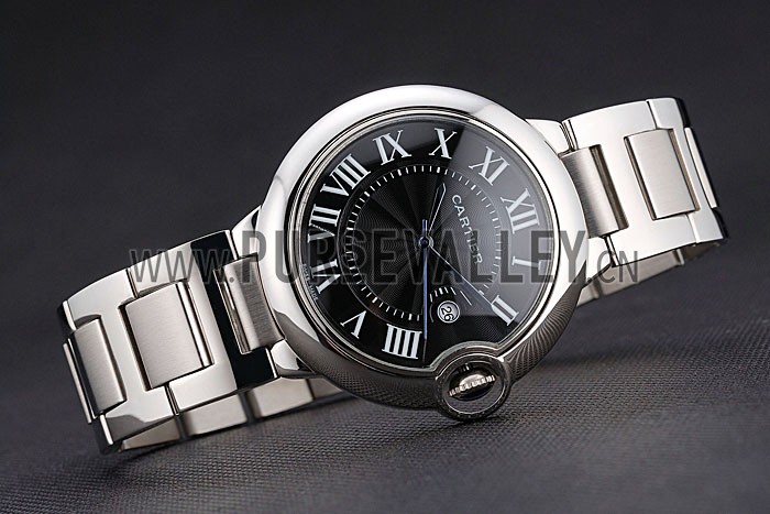Cartier Ballon Bleu 42mm Black Dial Stainless Steel Case And Bracelet