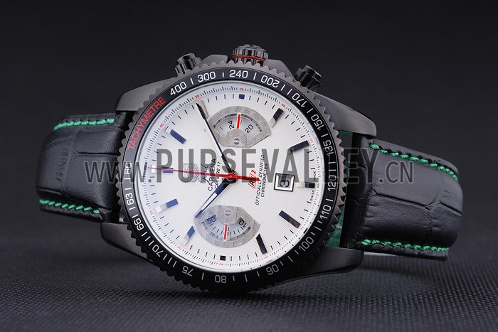 Tag Heuer Carrera Black Stainless Steel Case White Dial 98246