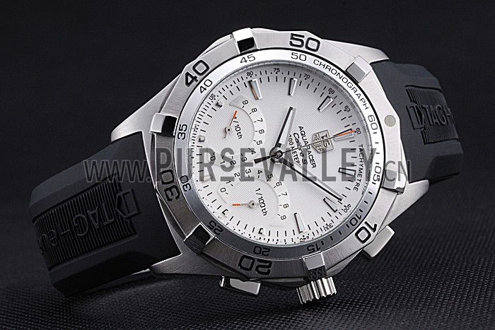 Tag Heuer Aquaracer Calibre S White Dial Black Rubber Band 622405