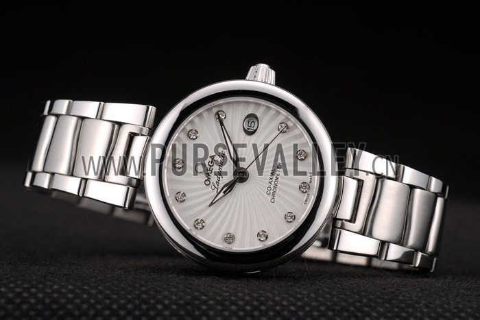 Omega DeVille Ladymatic Stainless Steel Strap White Dial