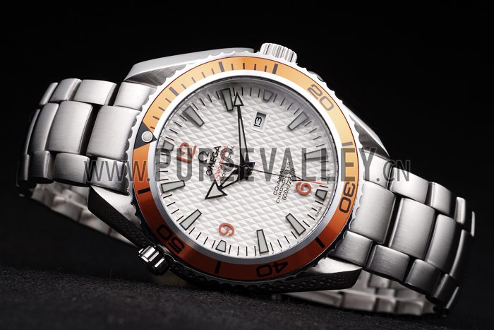 Omega Seamaster Planet Ocean Co-axial Orange Case White Dial