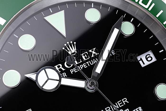 Rolex Submariner Wall Clock Silver-Green 621912