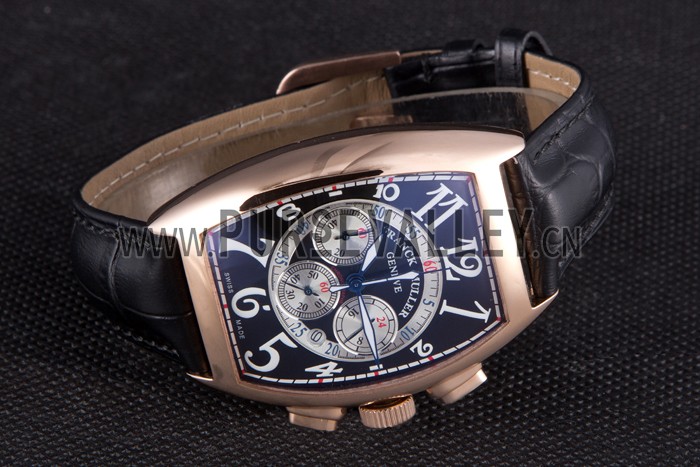 Franck Muller Casablanca White Dial Numbers Rose Gold Bezel 80304