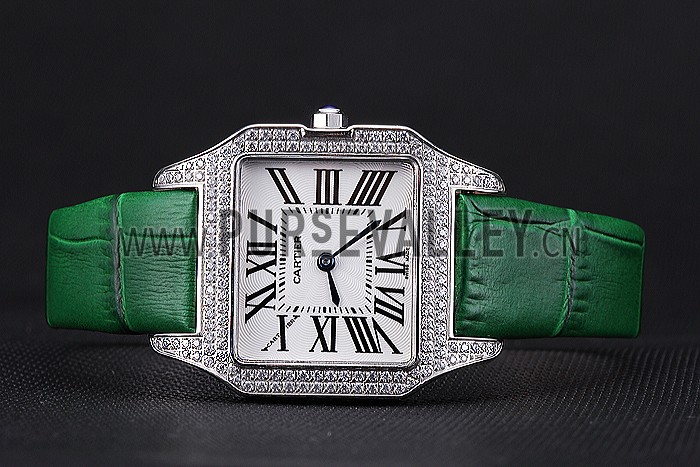 Cartier Santos 100 Diamond Silver Bezel 621914
