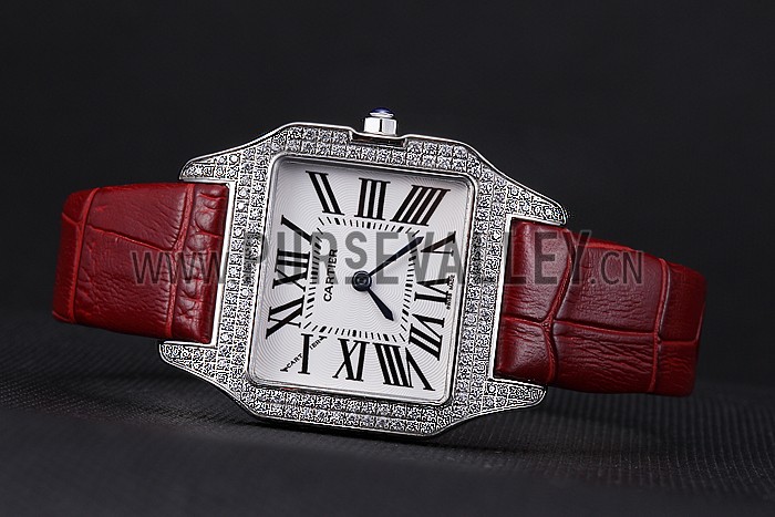 Cartier Santos 100 Diamond Silver Bezel 621916