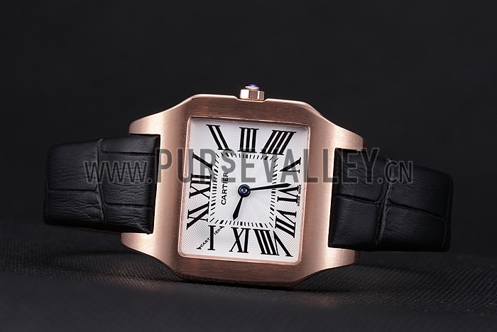 Cartier Santos 100 Polished Rose Gold Bezel 621920