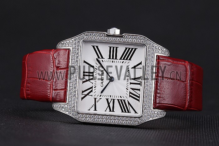 Cartier Santos 100 Diamond Silver Bezel 621928