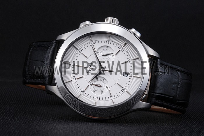 Piaget Gouverneur Chronograph Stainless Steel White Dial 621981