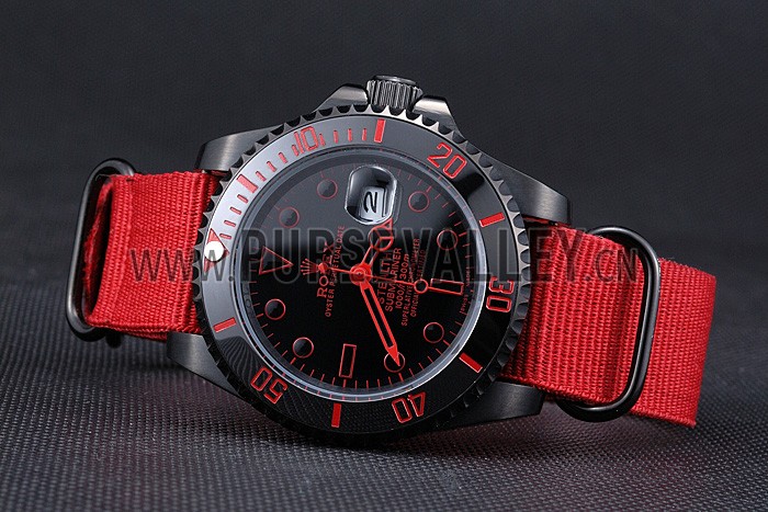 Rolex Stealth Submariner Red Nylon Strap 622010