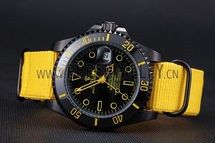 Rolex Stealth Submariner Yellow Nylon Strap 622012