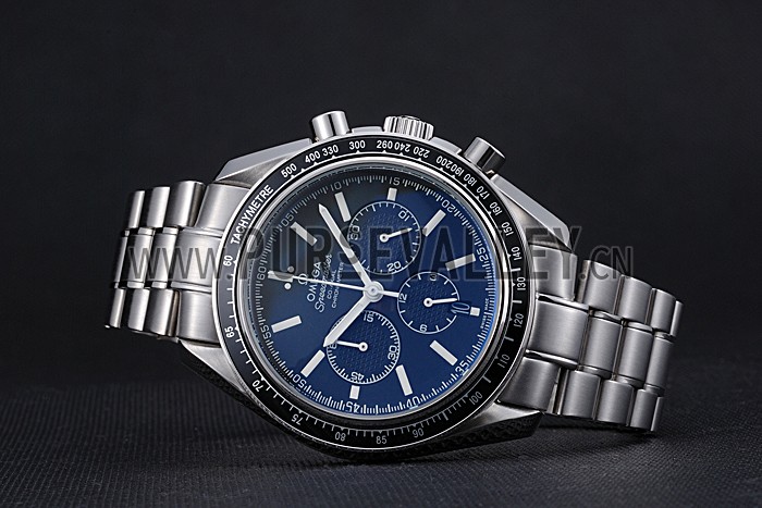 Omega Speedmaster Black Grey Stainless Steel Strap 622052