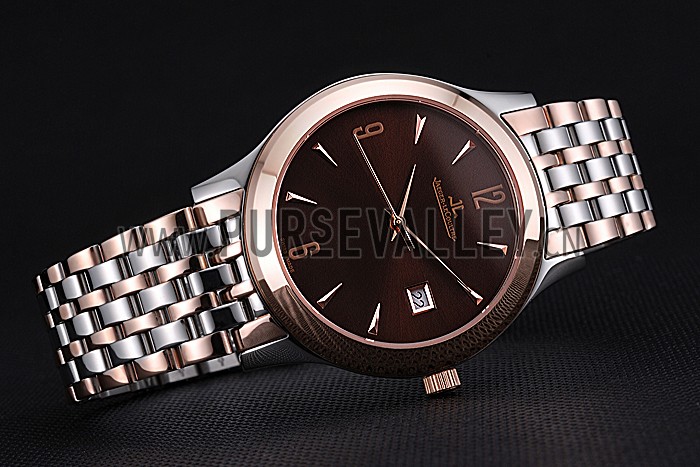 Jaeger LeCoultre Master Brown Dial Rose Gold Bezel Two Tone Band 622091