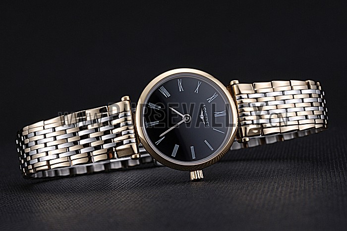 Longines La Grande Classique Two Tone Band Black Dial Femme 622098
