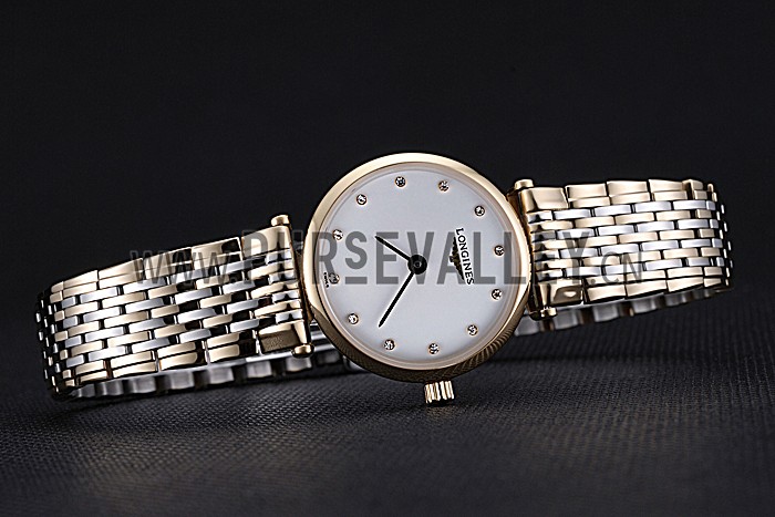 Longines La Grande Classique Two Tone Band White Dial Diamond Markers Femme 622102
