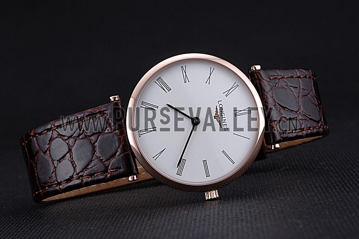 Longines La Grande Classique White Dial Brown Leather Band Homme 622136