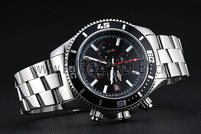 Breitling Superocean Chronograph II Black Dial Stainless Steel Bracelet 622428