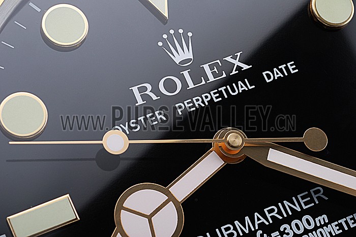 Rolex Submariner Wall Clock Black-Gold 622476