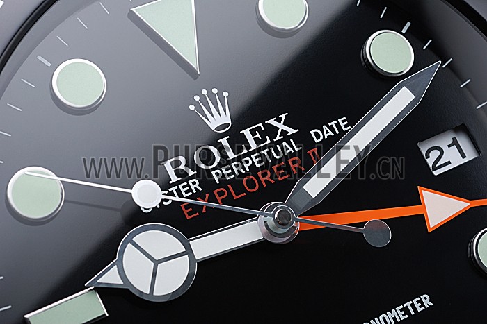 Rolex Explorer II Wall Clock Black 622477