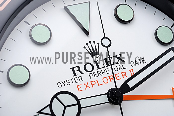 Rolex Explorer II Wall Clock Black-Orange 622479