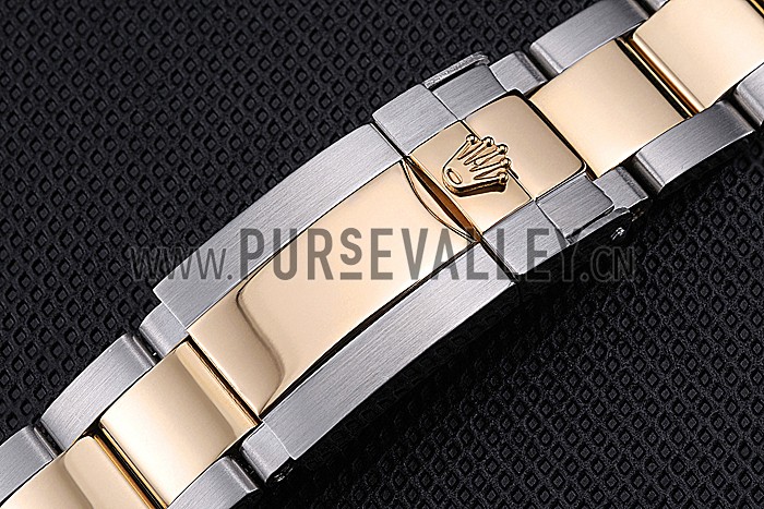 Rolex Plated Yellow Gold and Stainless Steel Link Bracelet 622485